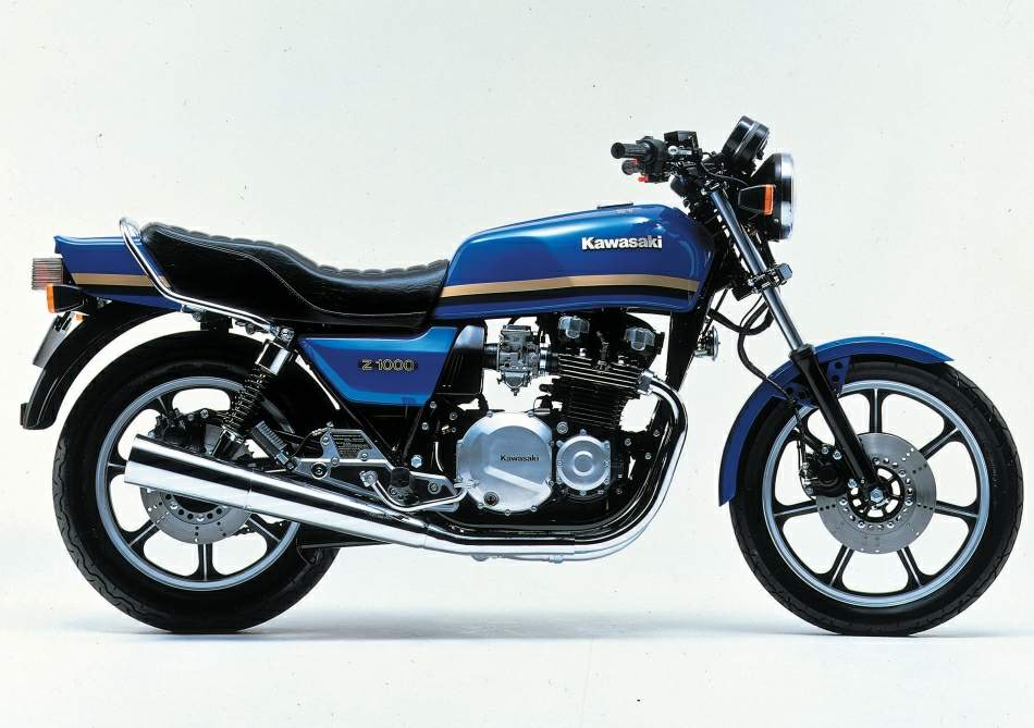 Kawasaki Z1000J bleue